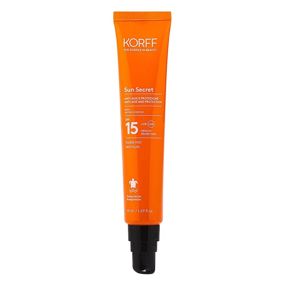 Korff Sun Secret Fluido Solare Viso SPF 15 Tubo 50 ml