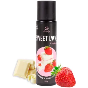 Love Lubricant White Chocolate Flavor with Strawberries Secret Play 60 ml