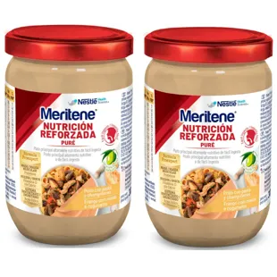 Meritene Nutrición Reforzada Puré Pavo con Pasta y Champiñones 2X300 gr