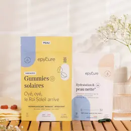 Epycure Peau Gummies Solaires Préparer Et Protéger la Peau Au Soleil et Booster le Bronzage 60 gummies