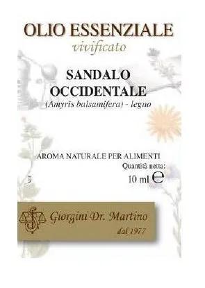 Dr. Giorgini Olio Essenziale Vivificato Sandalo Occidentale Aroma Per Alimenti 10 ml