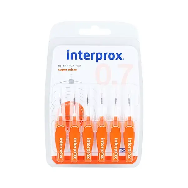 Interprox  Cepillos Super Micro Naranja 6 unidades
