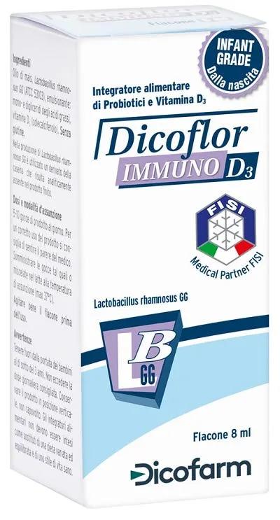 DicoFlor Immuno D3 Integratore di Vitamina D e Probiotici 8 ml