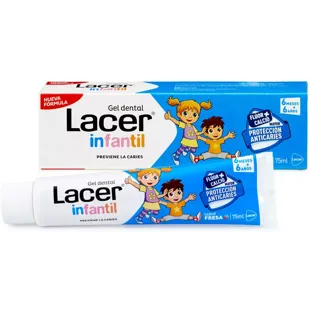 Lacer Kinderzahngel Erdbeergeschmack 75 ml