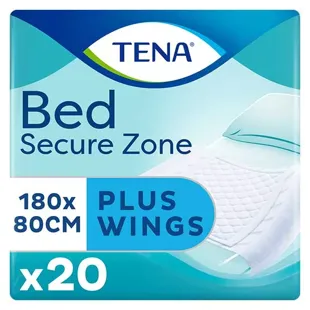 TENA Bed Plus Wings Protezione Letto Assorbente 80x180cm 20 unità