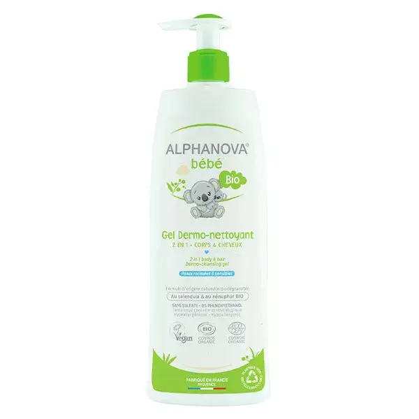 Alphanova Dermo-Cleansing Organic Hair & Body Wash 500ml 