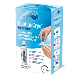 DuofilmCryo Traitement Verrues mains Pieds Cryothérapie flacon 15 ml - EG LABO