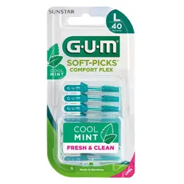 Bâtonnet interdentaire GUM® SOFT-PICKS® COMFORT FLEX MINT Large x40