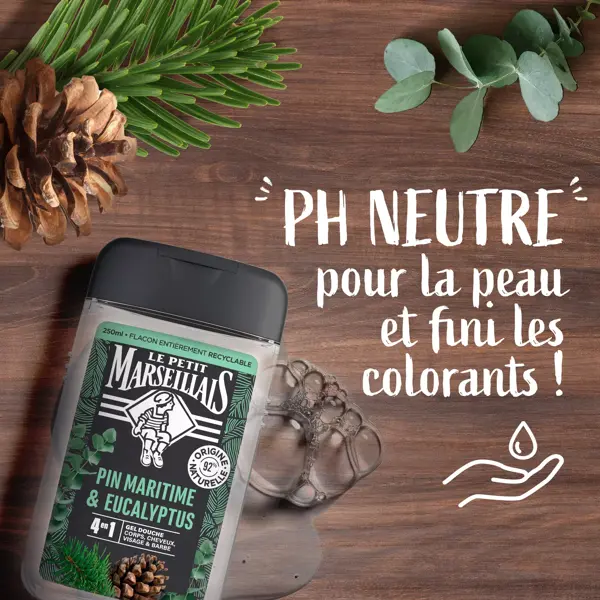 Le Petit Marseillais Gel Douche Homme Pin & Eucalyptus 250ml