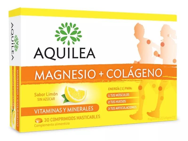 Aquilea Magnésio+Colagénio 30 Comprimidos Mastigáveis Limão