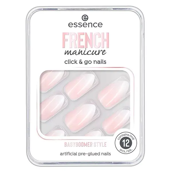 Essence French Manucure Faux Ongles Click & Go N°02 Babyboomer Style 12 unités
