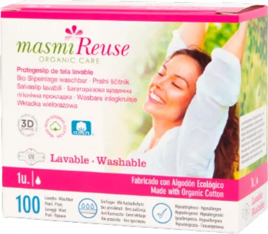 Masmi Protège-slips bio Ailes en tissu lavable