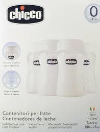 Chicco NaturalFeeling Contenitori Latte Con Coperchio in Silicone