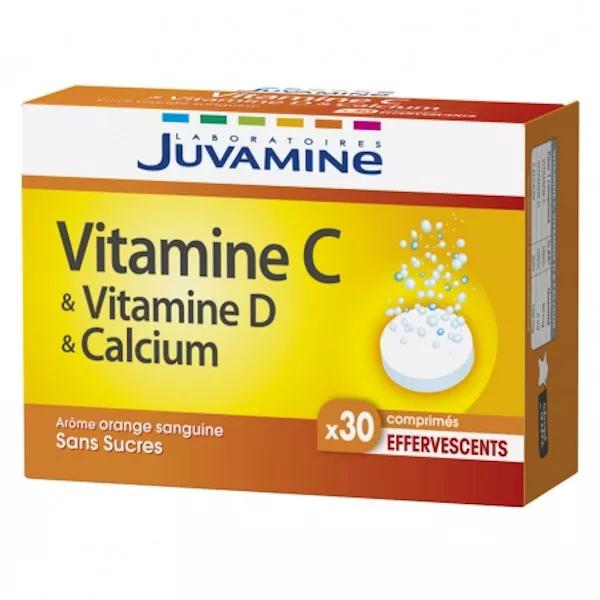 Juvamine Vitamina C & Vitamina D & Calcio 30 compresse effervescenti