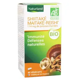 Naturland Shiitaké Maitaké Reishi Bio 40 végécaps