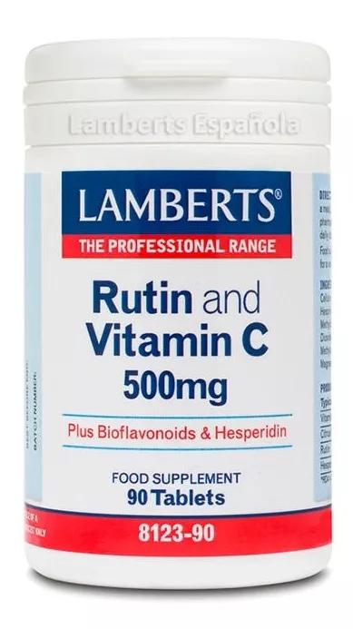 Lamberts Rutina y Vitamina C 500mg + Bioflavonoides 90 Comprimidos