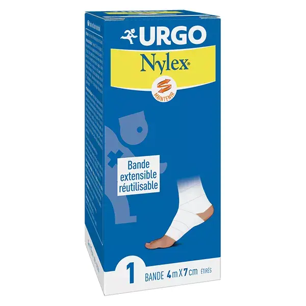 Urgo Soins Infirmiers Nylex Bande Extensible Réutilisable 7cm x 4m