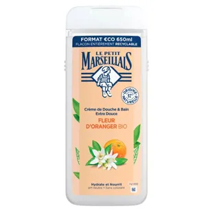 Le Petit Marseillais Crema doccia e bagno extra delicata ai fiori d'arancio 650ml