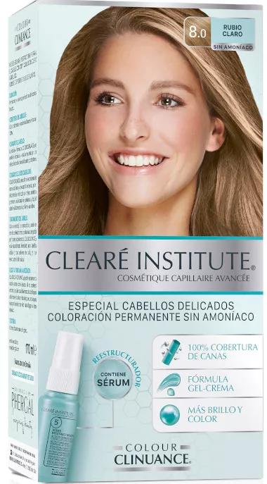 Cleare Institute Colour Clinuance CCheiroação Permanente Clinuance Permanente Cabelos delicados 80 Loiro Claro