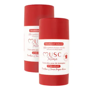 Deodoranti profumati Musc Intime Rose Mystik - Confezione da 2 x 50 g