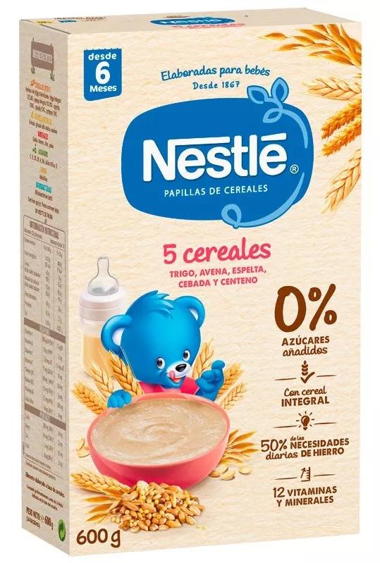 Nestlé Papa Infantil 5 Cereais Etapa 2 +6M 600 gr