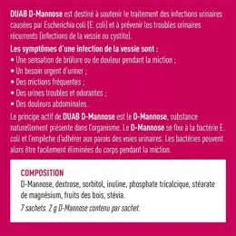 Granions Duab D-Mannose Infections Urinaires Cystites 7 sachets