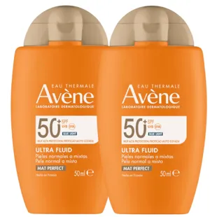 Avène Solar Color Ultra Fluid Invisible Mat Perfect SPF50+ 2x50 ml