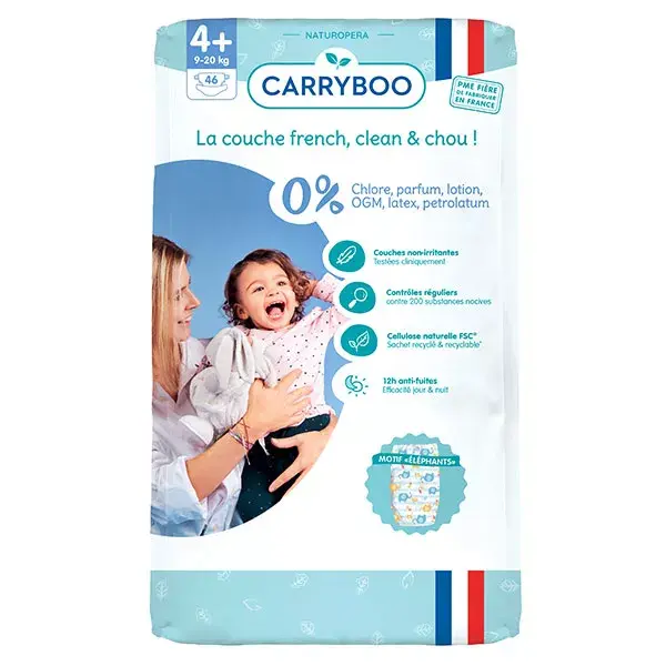 Carryboo Pañales Maxi+ T4+ (9-20kg) 46 pañales