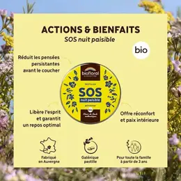 Biofloral Sos Secours Nuit Paisible Pastilles Bio 50 Gr