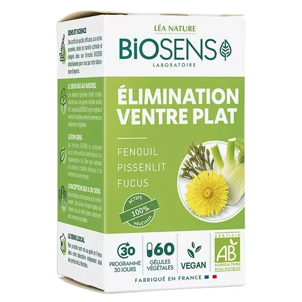 Biosens Eliminazione Ventre Piatto Bio 60 capsule vegetali