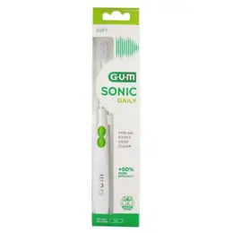 Gum Brosse à Dents Electrique N°4100 Sonic Daily Soft Blanche