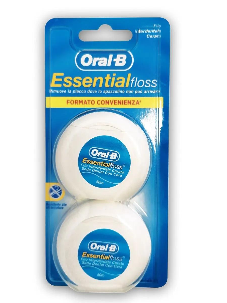 Oral-B Essential Filo Interdentale Cerato BIPACCO 2X50m