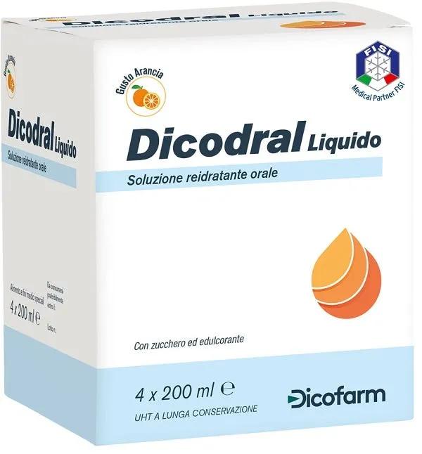 Dicodral Liquido Alimento Liquido Reidratante Orale 4x200 ml