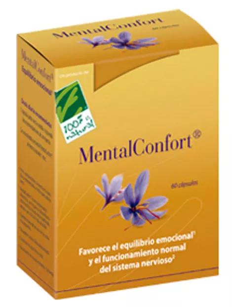 100% Natural Mental confort 60 Cápsulas Vegetais