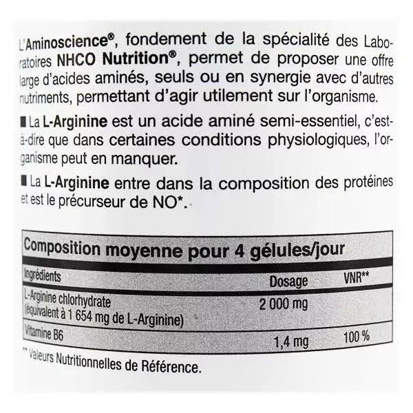 NHCO Acide Aminé L-Arginine 84 gélules