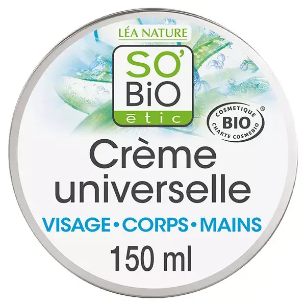So'Bio Étic Hydra Aloe Vera Crème Universelle Visage Corps Mains Bio 150ml