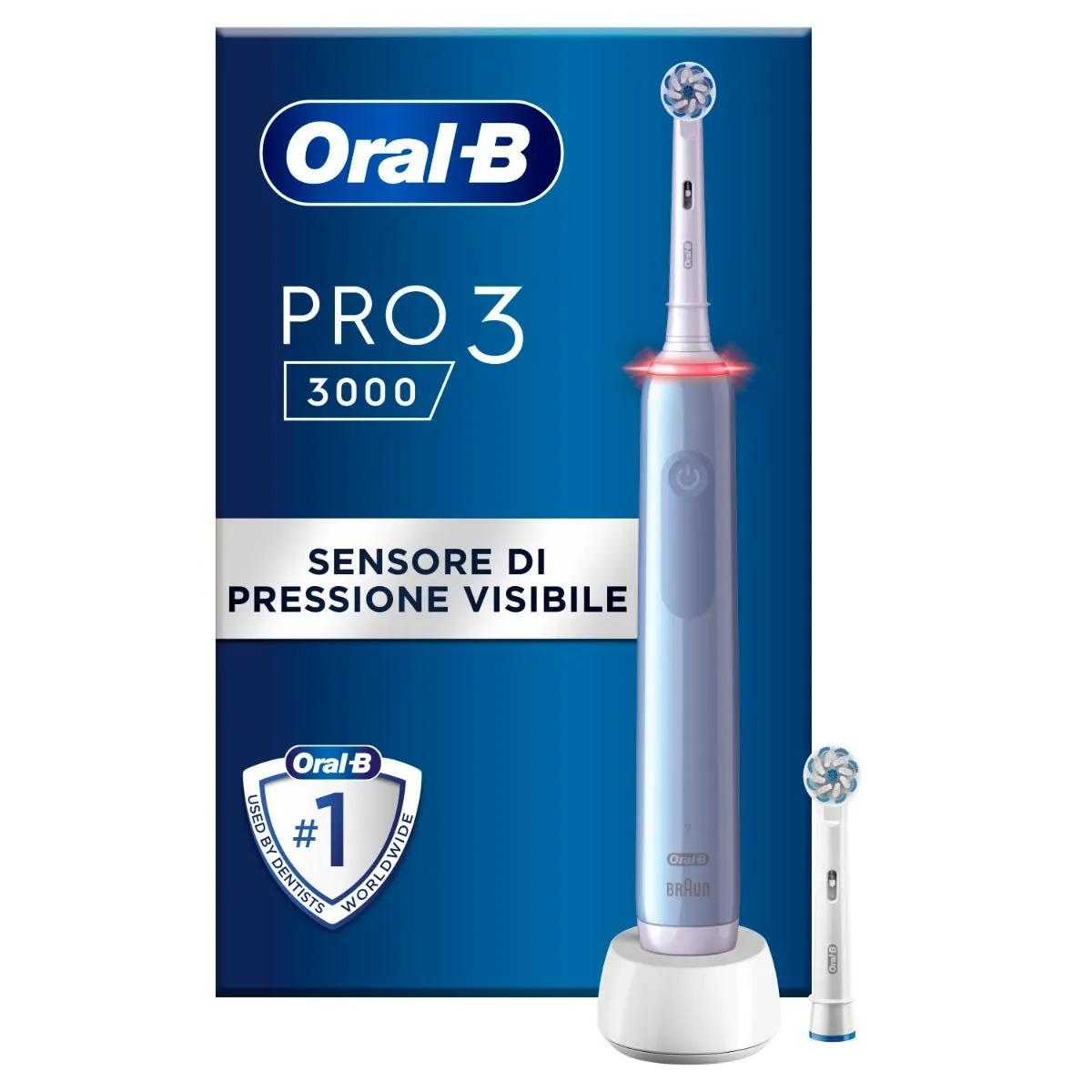 Oral-B Spazzolino Elettrico Ricaricabile Blu Pro3 3000