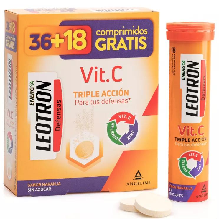 Leotron Vit C 36 Comprimidos Efervescentes + 18 GRÁTIS