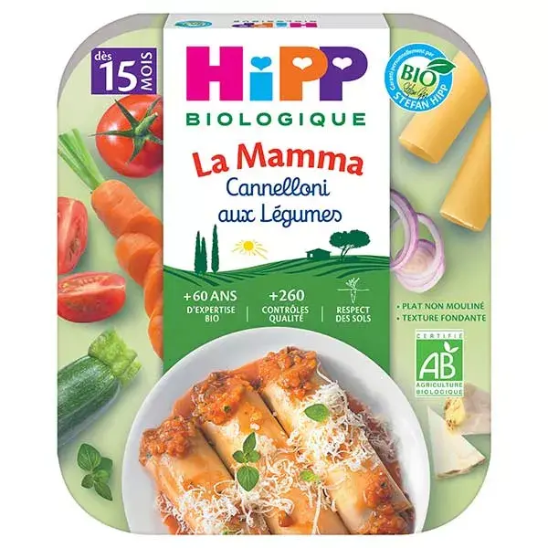 Hipp Bio La Mamma Cannelloni aux Légumes +15m 250g