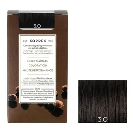 Korres Capillaire Coloration Permanente Châtain Foncé Naturel 3.0