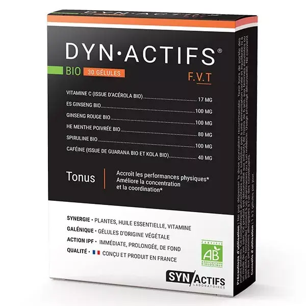 Aragan - Synactifs - Dynactifs® BIO - Anti-Fatigue - Ginseng - 30 gélules