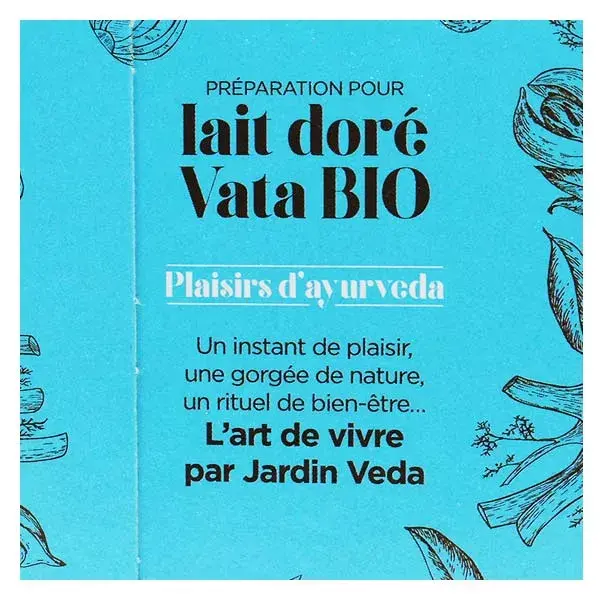 Jardin Veda Plaisirs d'Ayurveda Lait Doré Vata Bio 20 infusettes