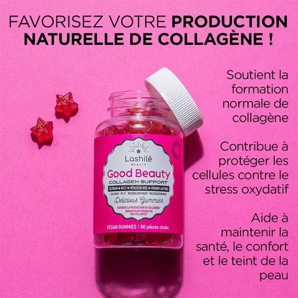 Lashilé Beauty Good Beauty Beauté Fortification des Cheveux 60 Gummies