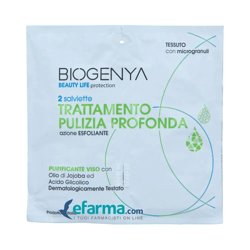 Biogenya Trattamento Pulizia Profonda Esfoliante Viso 2 Salviette