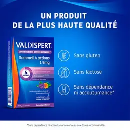 VALDISPERT Sommeil 4 Actions 1,9mg Mélatonine Lot de 2 x 30 gélules