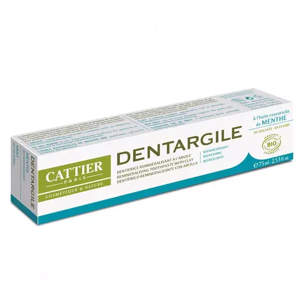 Cattier Dentargile Dentifrice Menthe Bio 75ml