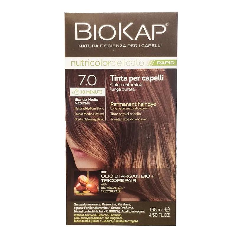 Biokap Nutricolor Delicato Rapid 7.0 Biondo Medio Naturale 135 Ml