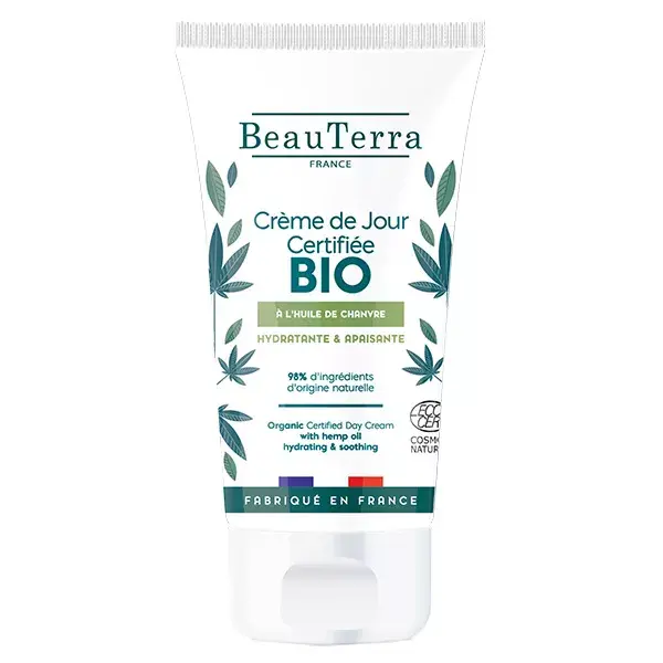 Beauterra Crème de Jour Chanvre & Aloe Vera Bio 50ml