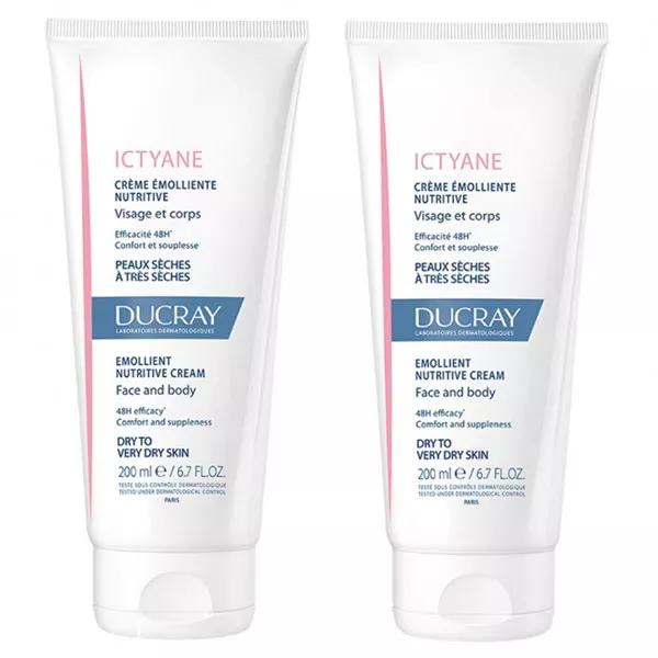 Ducray Ictyane Crema Emoliente Nutritiva Lote de 2 x 200ml 