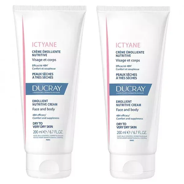 Ducray Ictyane Nutritive Emollient Cream Pack of 2 x 200ml